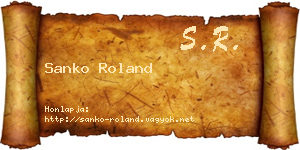 Sanko Roland névjegykártya